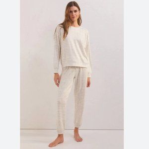 NWT WHITE NEUTRAL COZY HOUNDSTOOTH SET SIZE M